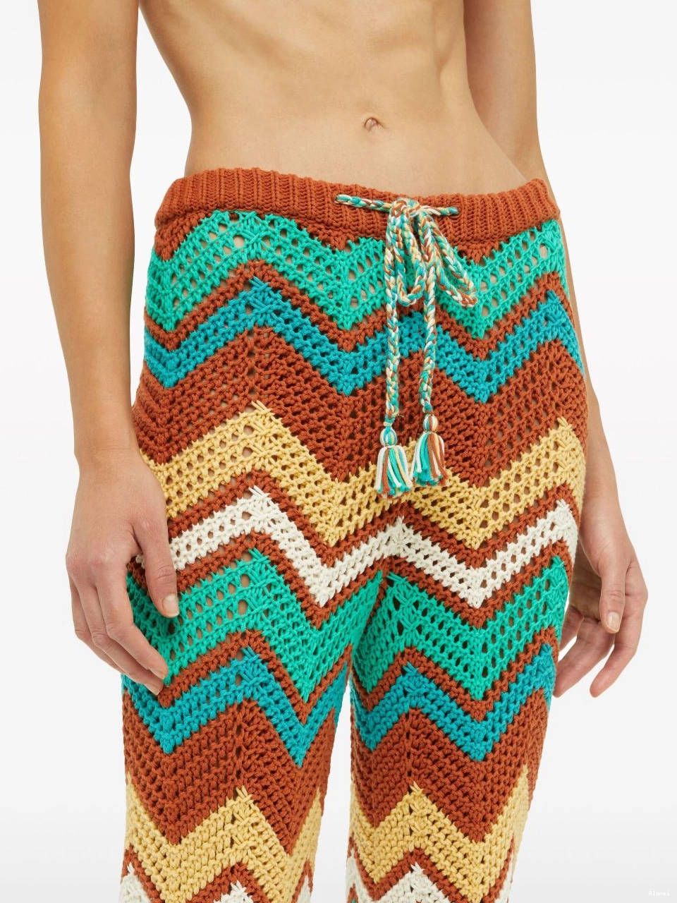 Affordable chevron Kaleidoscopic trousers Alanui Women knit 0706